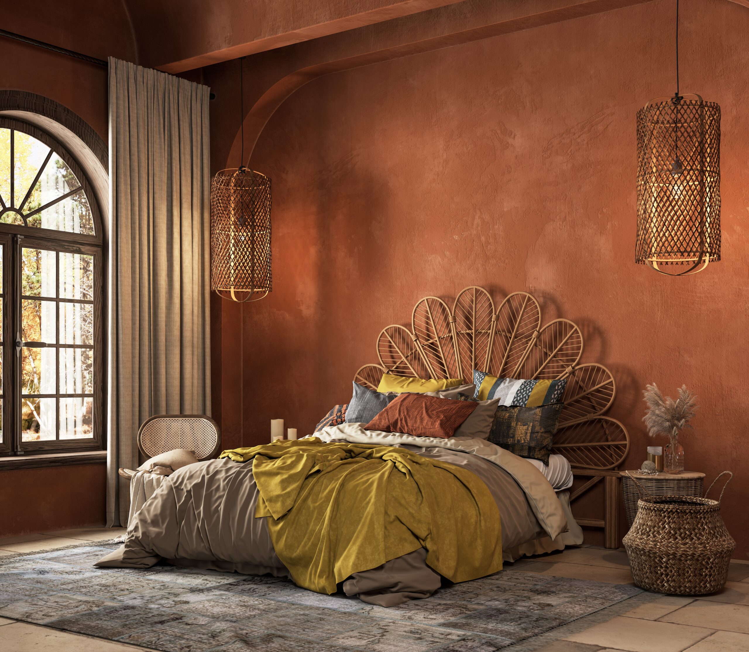 Luxury bedroom wallpaper design