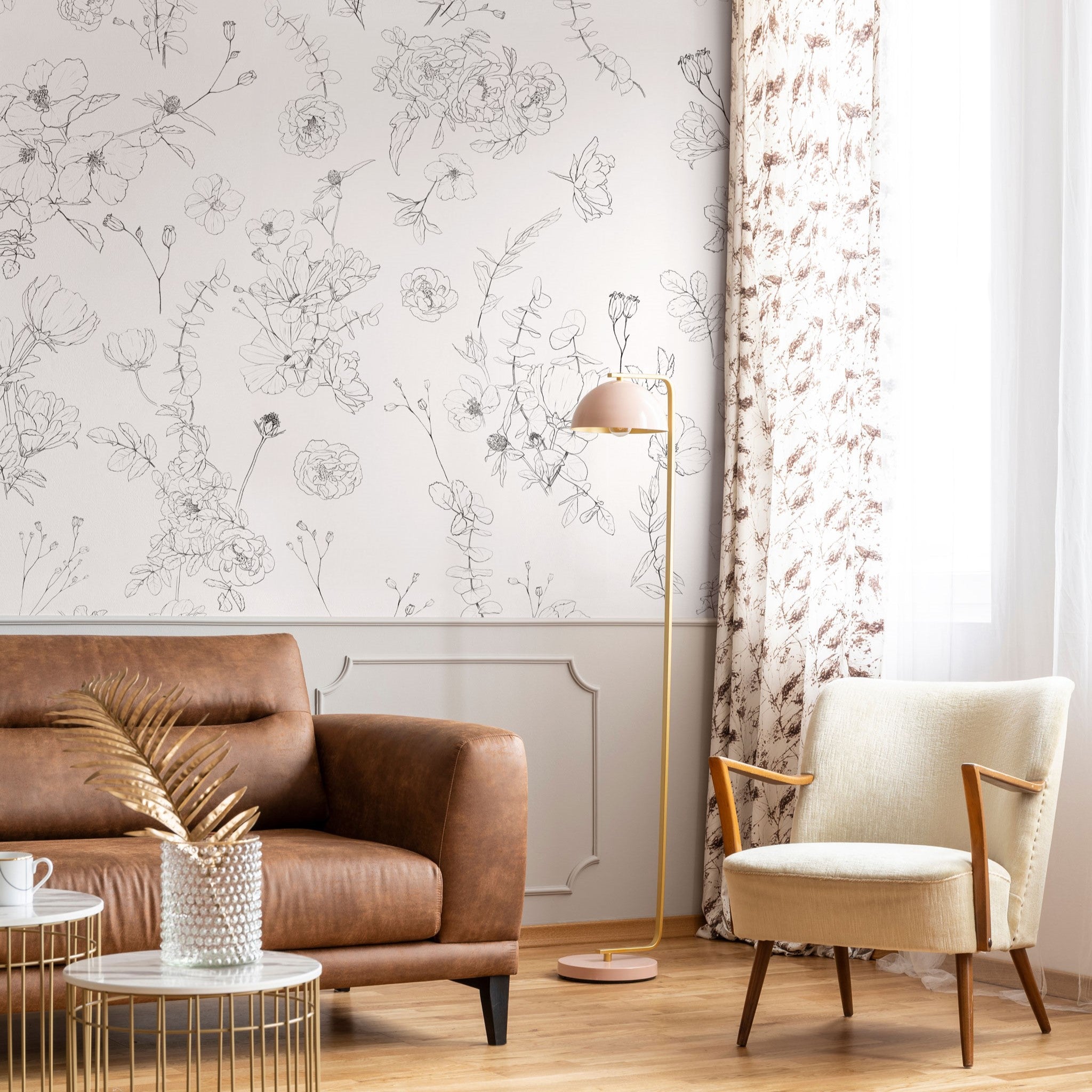 Modern wallpaper accent wall